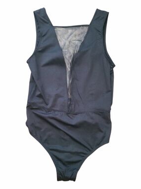 Victoria's Secret Black Plunge Mesh Bodysuit